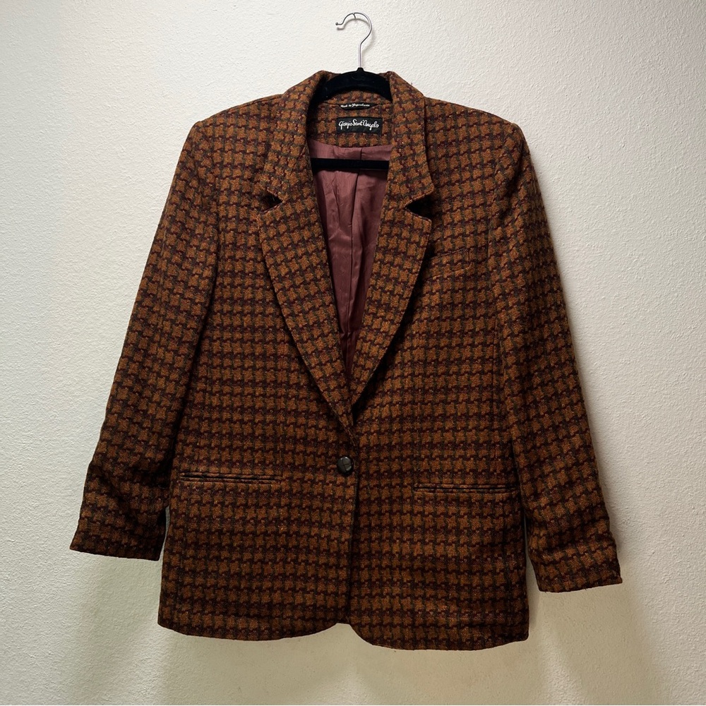 Giorgio Saint Angelo Houndstooth Blazer Vintage 80’s